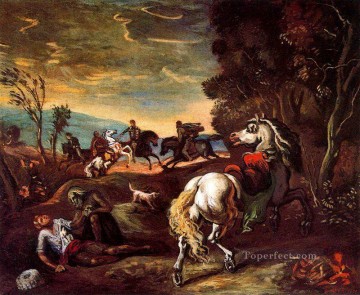  Chirico Lienzo - el caballo se ha ido Giorgio de Chirico Surrealismo metafísico
